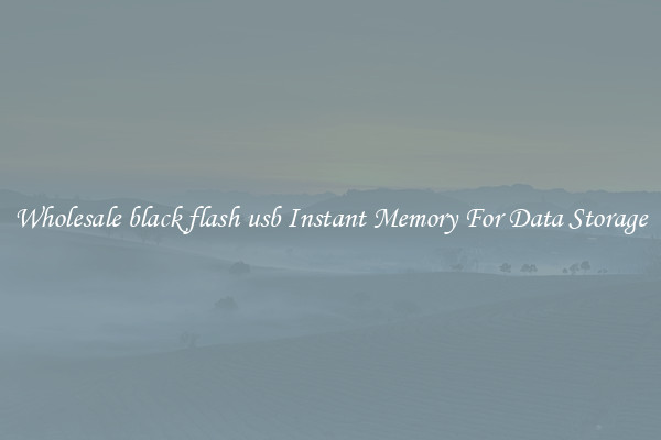 Wholesale black flash usb Instant Memory For Data Storage