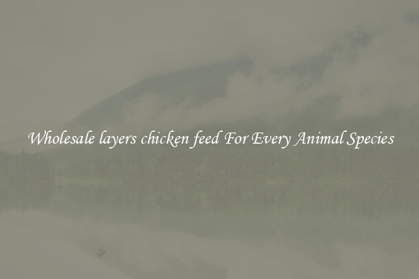 Wholesale layers chicken feed For Every Animal Species
