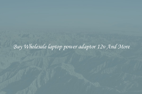 Buy Wholesale laptop power adaptor 12v And More