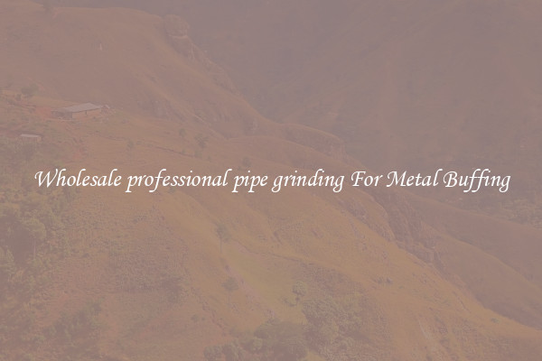  Wholesale professional pipe grinding For Metal Buffing 