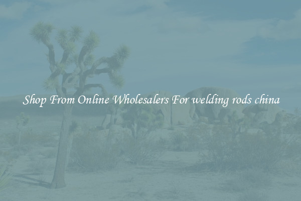 Shop From Online Wholesalers For welding rods china