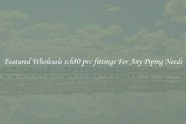 Featured Wholesale sch80 pvc fittings For Any Piping Needs