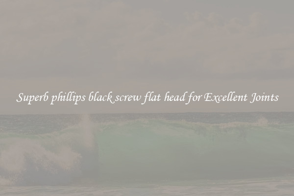 Superb phillips black screw flat head for Excellent Joints