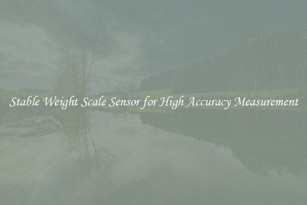 Stable Weight Scale Sensor for High Accuracy Measurement