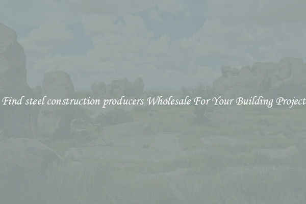 Find steel construction producers Wholesale For Your Building Project