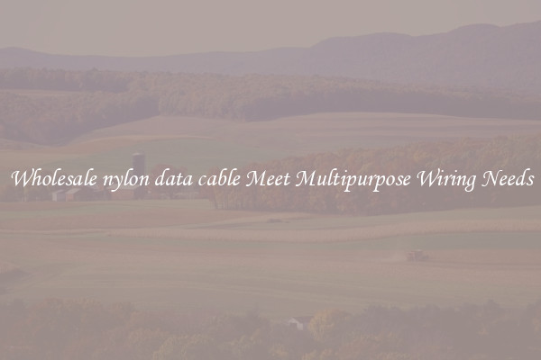 Wholesale nylon data cable Meet Multipurpose Wiring Needs